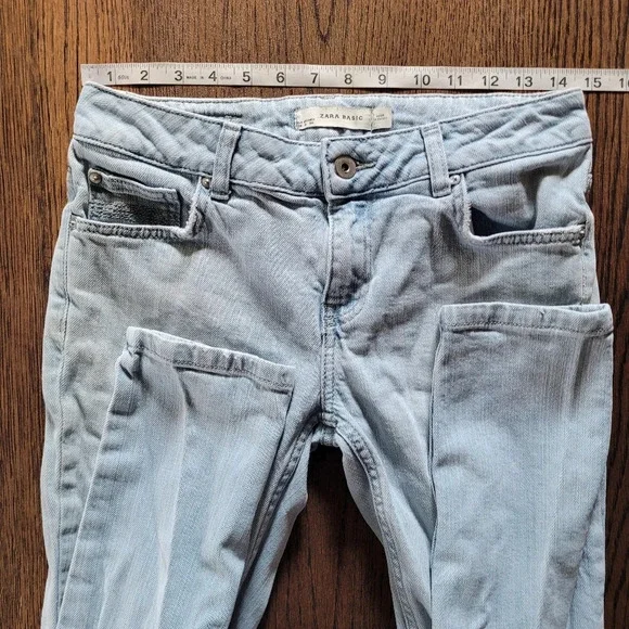 Zara Basic Skinny Leg Light Wash Jeans Size Women's 6 - Picture 6 of 12